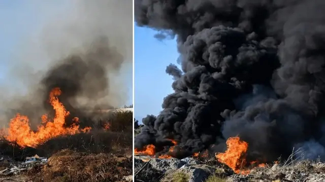 antalyada cop ve molozlarin oldugu alanda cikan yangin sonduruldu jcecKUGx