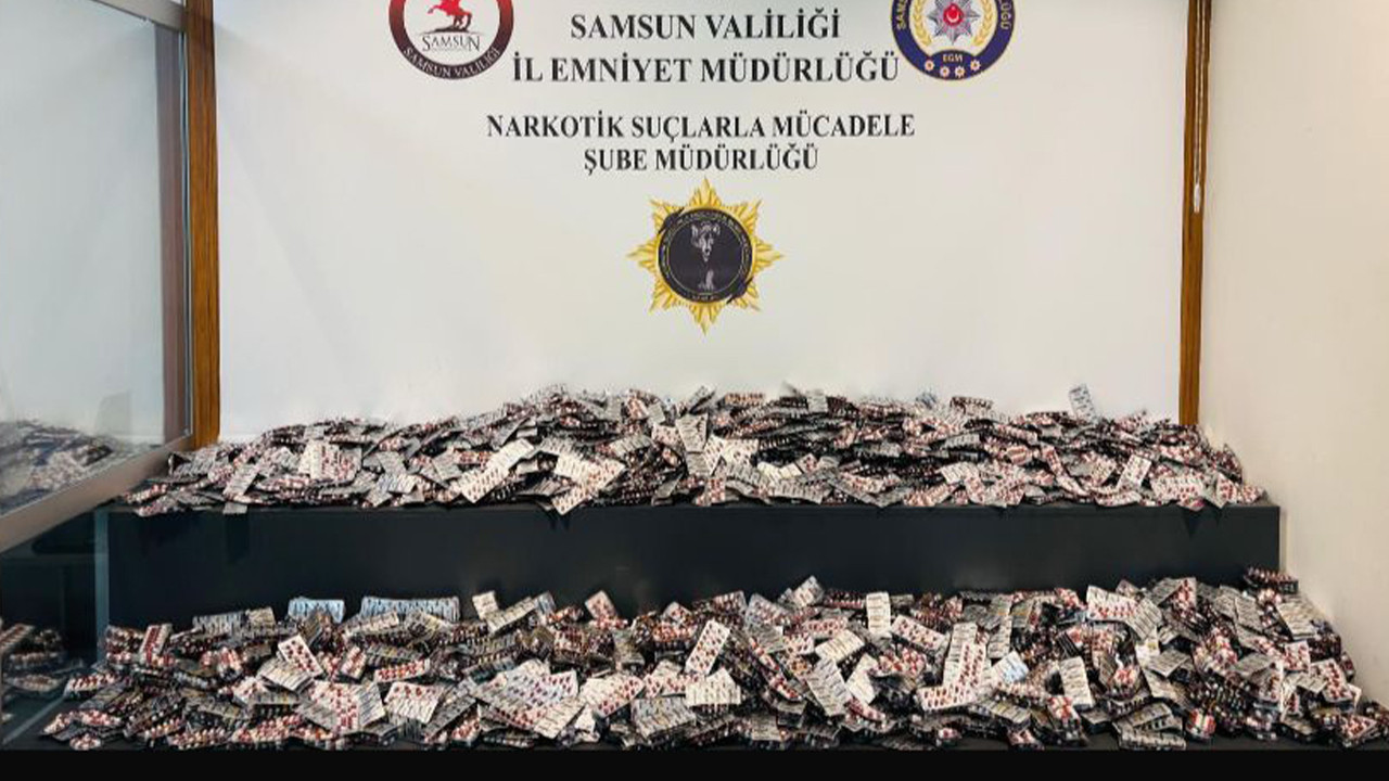 Samsun’da Uyuşturucu Operasyonu: 33,850 Hap Ele Geçirildi, İki Gözaltı