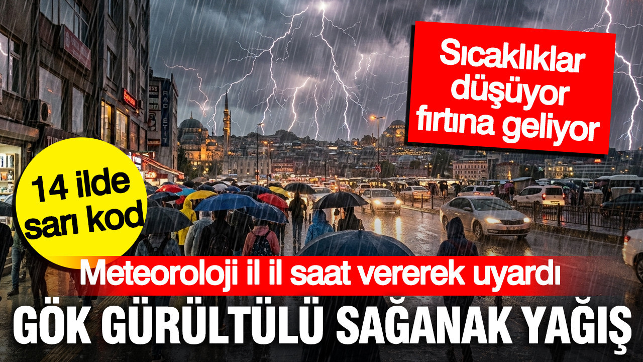 Meteoroloji il il saat vererek uyardı: 14 ilde gök gürültülü sağanak yağış Meteoroloji il il saat vererek uyardi 14 ilde gok gurultulu saganak yagis Zh3XIIks